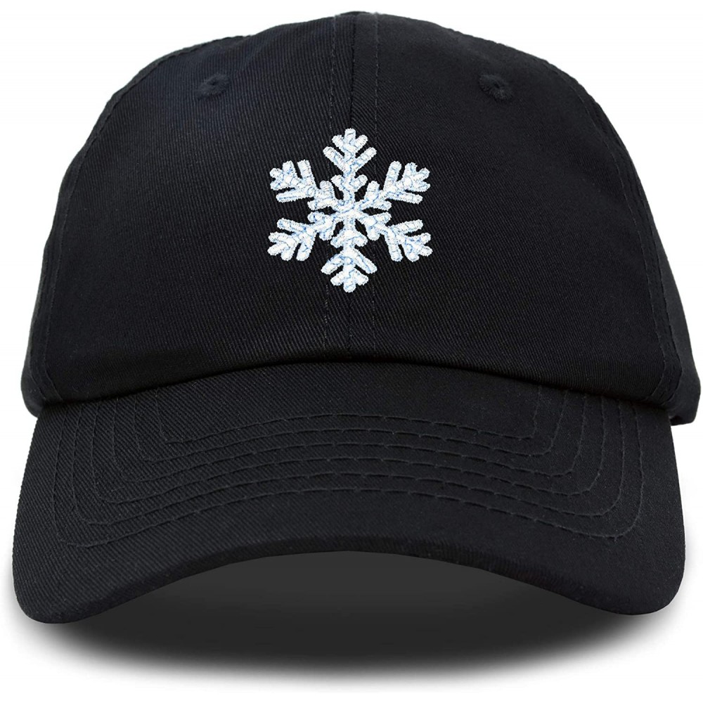 Baseball Caps ICY Snowflake Hat Womens Baseball Cap - Black - C218ZQ5SMU5 $11.74