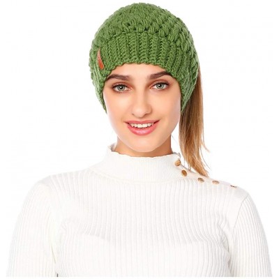 Skullies & Beanies Women Cable Knit Ear Muffs- Thick Crochet Ear Warmer Wide Headwrap Headband for Winter Teens Girls - Green...