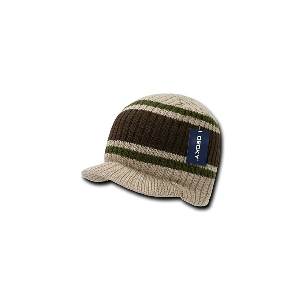 Baseball Caps Stripped College Jeep Cap - Khaki - C5115ZUT715 $8.01