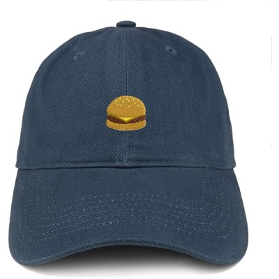 Baseball Caps Cheese Burger Emoticon Quality Embroidered Low Profile Cotton Dad Hat Cap - Navy - CQ184YKKGTK $19.86