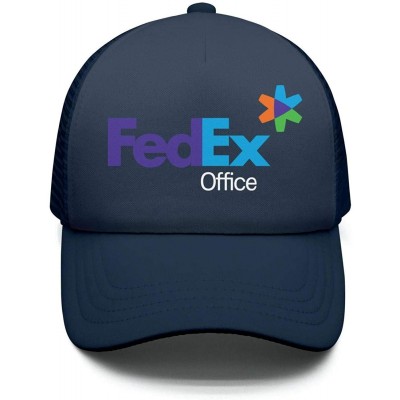 Baseball Caps Mens Casual FedEx-Ground-Express-Violet-Green-Logo-Symbol-Adjustable Fitted Hat - Navy-blue-9 - CC18OQWDOQO $34.94