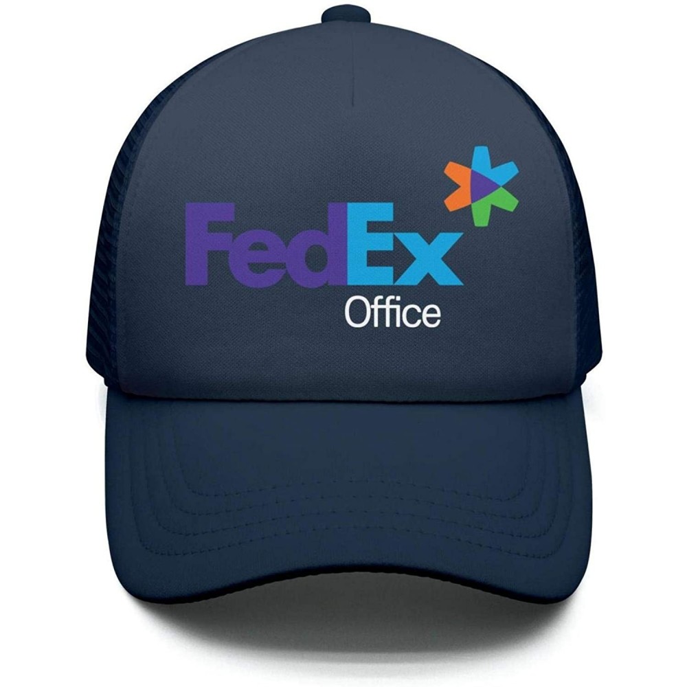 Baseball Caps Mens Casual FedEx-Ground-Express-Violet-Green-Logo-Symbol-Adjustable Fitted Hat - Navy-blue-9 - CC18OQWDOQO $19.91