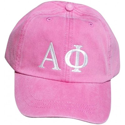 Baseball Caps Womens Alpha Phi Baseball Cap - Pink - C911WK0P1W7 $24.44