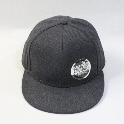 Baseball Caps Premium Heather Wool Blend Flat Bill Adjustable Snapback Hats Baseball Caps - Heather Black - CO125LESW2T $17.68