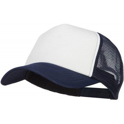 Baseball Caps Cotton Trucker Cap - Navy White - CT18TGYHG2M $17.09