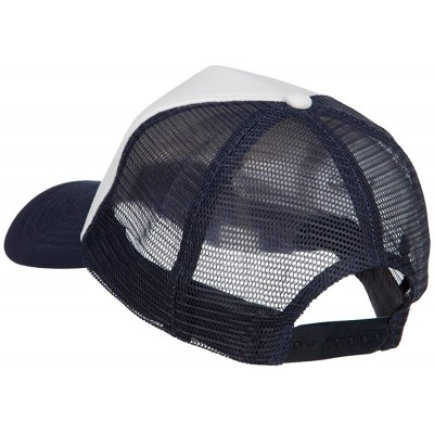 Baseball Caps Cotton Trucker Cap - Navy White - CT18TGYHG2M $17.09