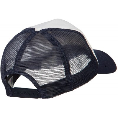 Baseball Caps Cotton Trucker Cap - Navy White - CT18TGYHG2M $17.09