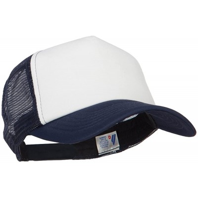 Baseball Caps Cotton Trucker Cap - Navy White - CT18TGYHG2M $17.09