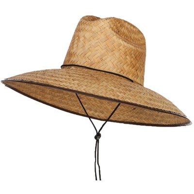 Sun Hats Men's Crushed Safari Straw Hat - Dark Natural - C9124YH0D3F $51.27