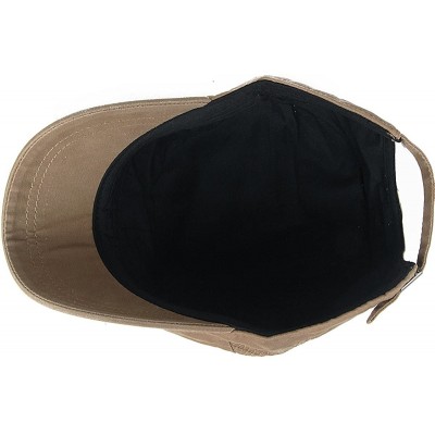 Baseball Caps Men Women Vintage Distressed Washed Cotton Twill Cadet Army Cap Adjustable Military Hat Flat Top Baseball Cap -...