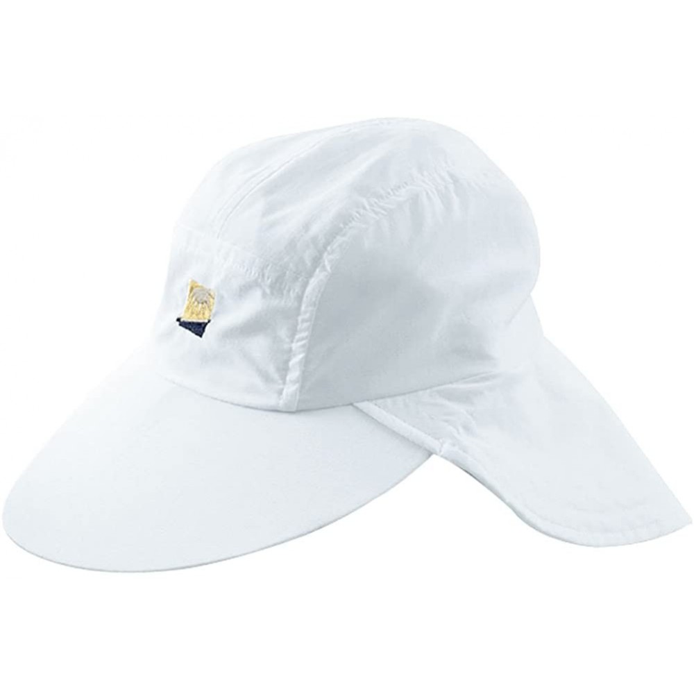 Sun Hats Ultra Athlete Shade Cap - 100+ SPF Sun Protective - White / Indigo - CR119GPD1CL $44.43