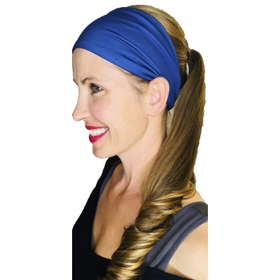Headbands Ultimate Sports Sweat Wicking Headband (Navy) - Navy - CH18ZCMAS22 $8.05