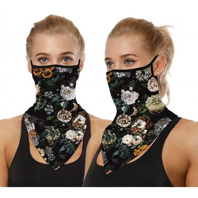 Balaclavas Face Scarf Bandana Ear Loops Face Rave Balaclava Men Women Neck Gaiters for Dust Wind Motorcycle Mask - CU198SUIWK...