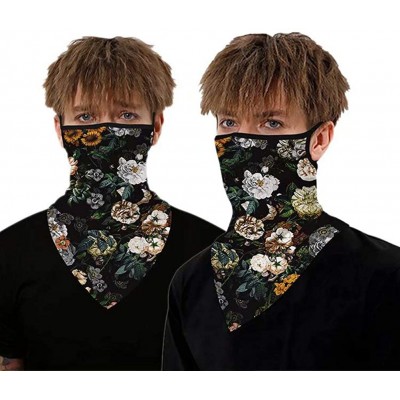 Balaclavas Face Scarf Bandana Ear Loops Face Rave Balaclava Men Women Neck Gaiters for Dust Wind Motorcycle Mask - CU198SUIWK...