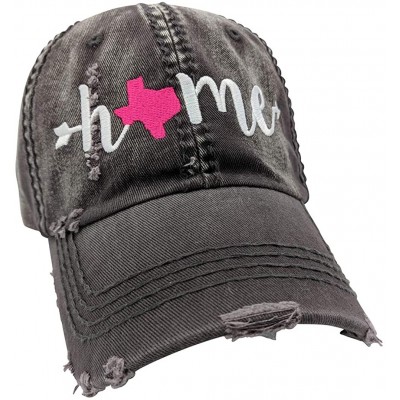 Baseball Caps Women's-Customizable-Home Baseball Cap- All 50 States & Texas - Darkgrey/Customized - C518GLUIENL $28.58