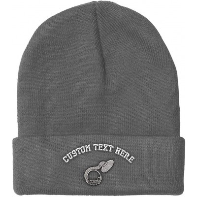 Skullies & Beanies Custom Beanie for Men & Women Sousaphone Music A Embroidery Skull Cap Hat - Light Grey - CH18ZS39QCI $22.50