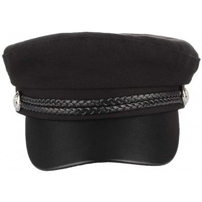 Newsboy Caps Men Women Yacht Captain Sailor Hat Newsboy Cabbie Baker Boy Peaked Beret Cap - Black - CD18Q848DU5 $9.98