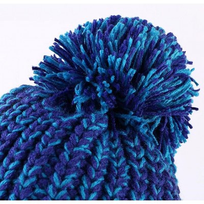 Skullies & Beanies Women Winter Soft Knitted Beanie Hat Ski Ear Flaps Caps for Girls Warm Hats - Beige - C018953T46X $16.67