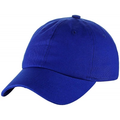 Baseball Caps Unisex Classic Blank Low Profile Cotton Unconstructed Baseball Cap Dad Hat - Royal Blue - C018ROZDG0T $20.53