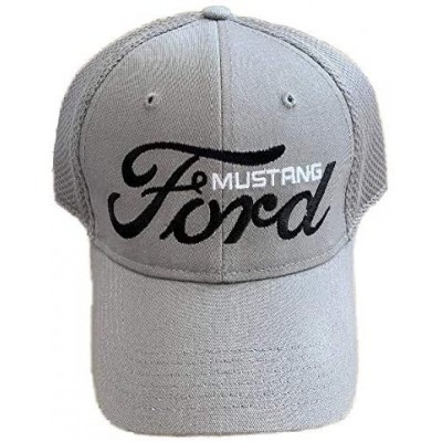 Baseball Caps Ford Mustang Hat Mesh Back Embroidered Cap - Grey - CM12NSIUF42 $26.99