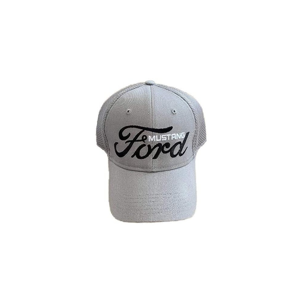 Baseball Caps Ford Mustang Hat Mesh Back Embroidered Cap - Grey - CM12NSIUF42 $26.99