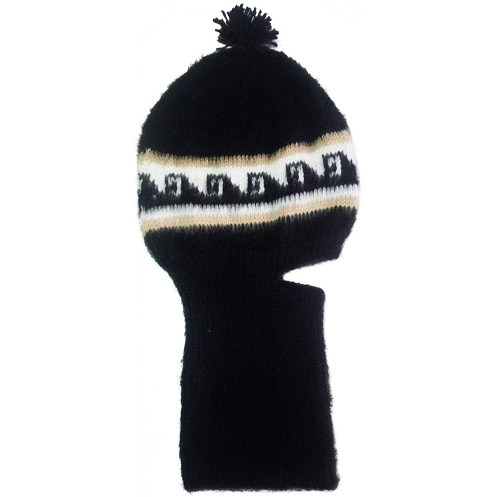 Balaclavas 100% Alpaca - Balaclava - Unisex - Black - CJ12667U9FN $28.90