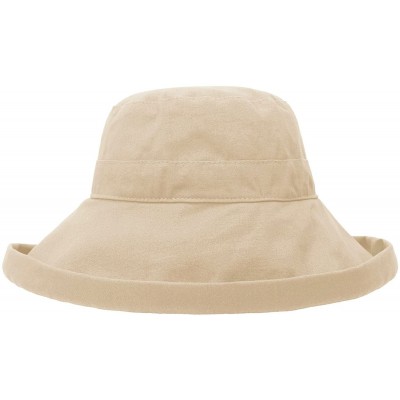 Sun Hats Sun Hat for Women UPF50+ Summer Beach Hat Wide Brim Foldable Bucket Hat - Khaki - CH18CQ478OQ $16.21