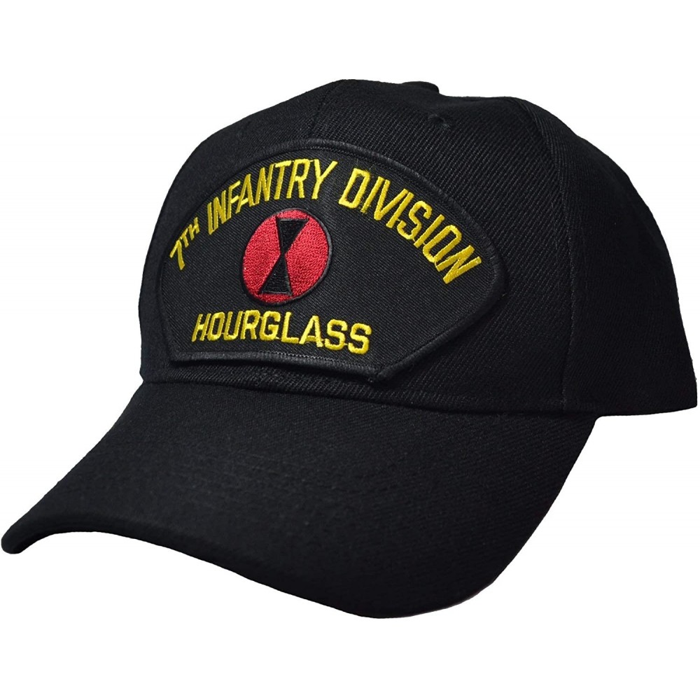 Baseball Caps 7th Infantry Division Cap Black - CO12DJGBN45 $22.47