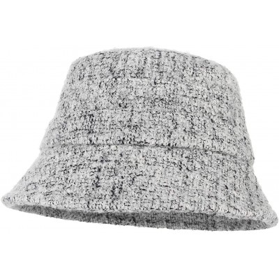 Bucket Hats Women Vintage Cloche Bucket Fedora Hat Ladies Church Derby Party Fashion Fisherman Winter Hat - Gray - CK18AIG43T...