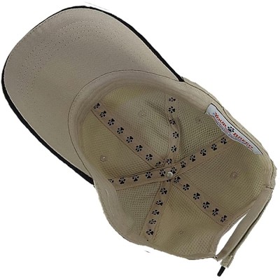 Baseball Caps Dachshund Miniature Low Profile Baseball Cap with Zippered Pocket. - Khaki - C6128IX5XJP $24.61