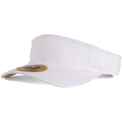 Visors Blank Adjustable Visors - 12-Pack - White - CX11NSK2XZV $36.84