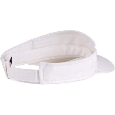 Visors Blank Adjustable Visors - 12-Pack - White - CX11NSK2XZV $36.84