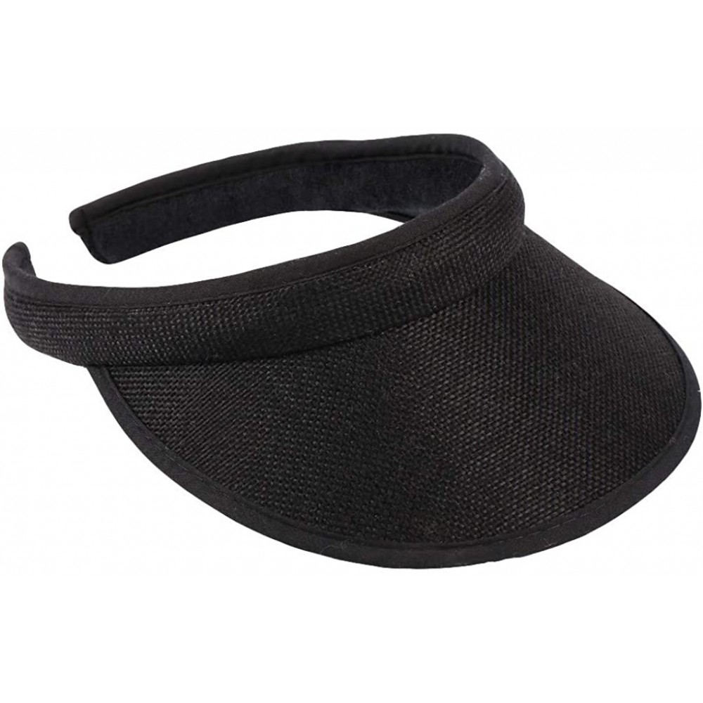 Headbands Sun Sports Visor Men Women-Cotton Cap Hat-Baseball Cap - Black - CY193UUZ6LC $10.26