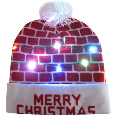 Skullies & Beanies LED Light-up Christmas Hat 6 Colorful Lights Beanie Cap Knitted Ugly Sweater Xmas Party - K - C618ZMQNDNE ...