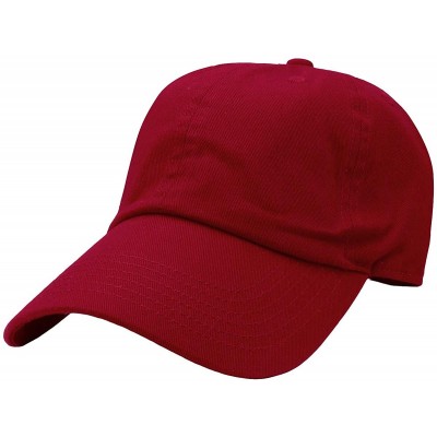 Baseball Caps Classic Baseball Cap Dad Hat 100% Cotton Soft Adjustable Size - Wine - C411AT3WSYF $7.51