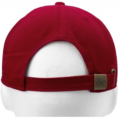 Baseball Caps Classic Baseball Cap Dad Hat 100% Cotton Soft Adjustable Size - Wine - C411AT3WSYF $7.51