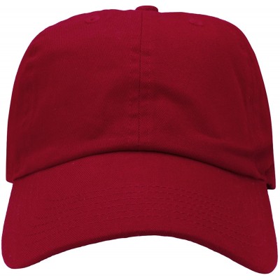 Baseball Caps Classic Baseball Cap Dad Hat 100% Cotton Soft Adjustable Size - Wine - C411AT3WSYF $7.51