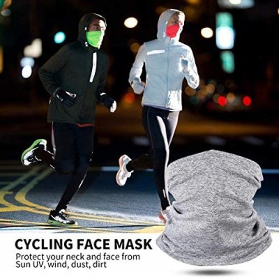 Balaclavas 2+5Soft Common Neck Gaiter Warmer Anti-dust Cover Face Scarf Winter Balaclava Scarf Cover Gray - CD197RGXD8Z $16.47