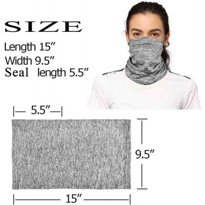 Balaclavas 2+5Soft Common Neck Gaiter Warmer Anti-dust Cover Face Scarf Winter Balaclava Scarf Cover Gray - CD197RGXD8Z $16.47