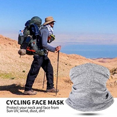 Balaclavas 2+5Soft Common Neck Gaiter Warmer Anti-dust Cover Face Scarf Winter Balaclava Scarf Cover Gray - CD197RGXD8Z $16.47