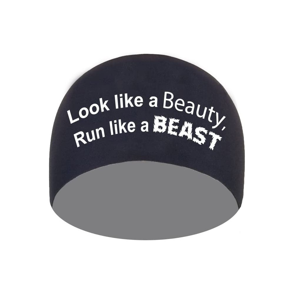 Headbands Look Like A Beauty Run Like A Beast" Moisture Wicking 4" Headband- One Size- Black - CU11MB431GF $10.86