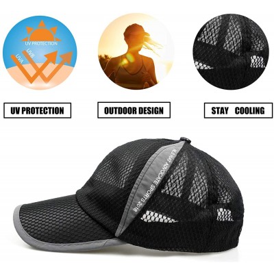 Baseball Caps Lightweight Breathable Outdoor Baseball Fishing - Black - CS18NARX9XO $8.79