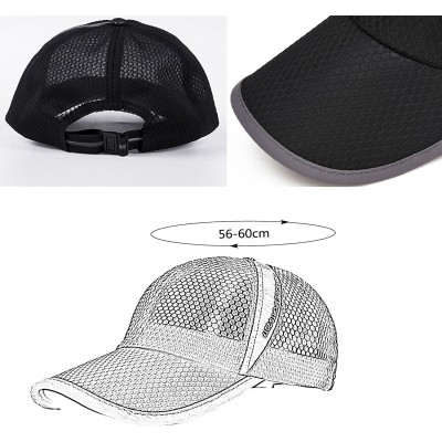 Baseball Caps Lightweight Breathable Outdoor Baseball Fishing - Black - CS18NARX9XO $8.79