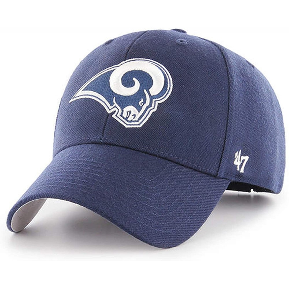 Baseball Caps Men's Los Angeles Rams NFL MVP Adjustable One Size Hat - '47 Brand - CX18LMEQMZT $22.05