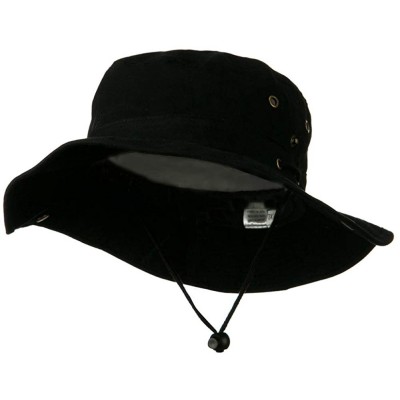 Cowboy Hats Extra Big Size Brushed Twill Aussie Hats - Black - C511BKZVMC1 $26.48