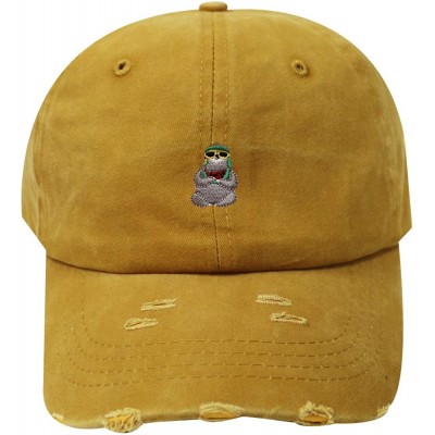 Baseball Caps Sloth Cotton Baseball Dad Caps - Qv440 Vintage Gold - CJ18EOL6GTW $14.34