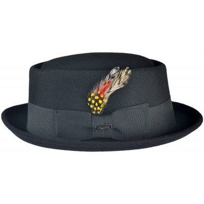 Fedoras Wool Pork Pie - Black - C6114CSB165 $38.52