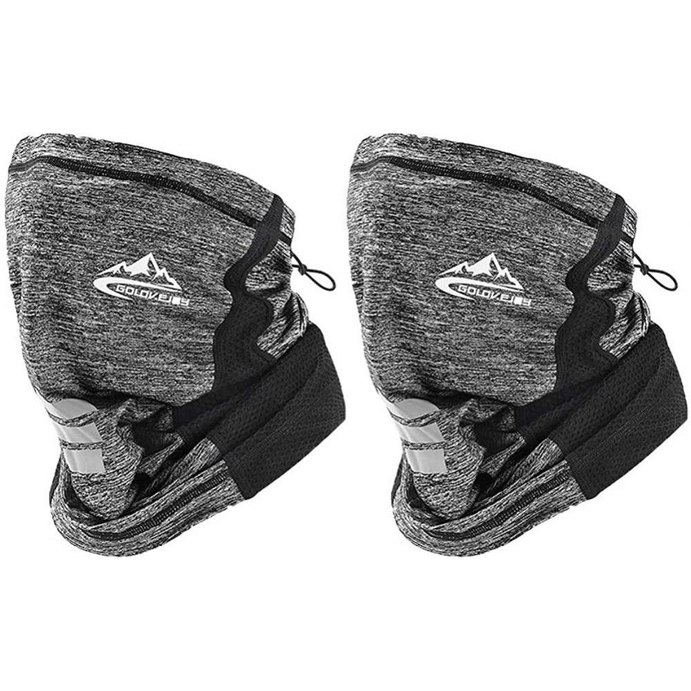 Balaclavas Unisex Seamless Face Balaclavas Adjustable - Grey(2 Pcs) - CH198R8W2AK $25.51