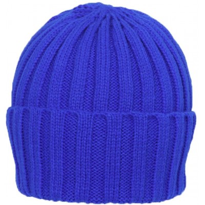 Skullies & Beanies 12.5 inch Long Knitted Beanie - Royal - CX12OCL9S2Y $11.27