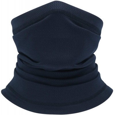 Balaclavas Summer Neck Gaiter Face Scarf/Neck Cover/Face Cover for Running Hiking Cycling - Dark Blue - CJ18YYZM3ZA $11.26